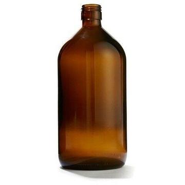 NEW Brown Glass 1L Bottle Vase Home Decor. Exc Cond