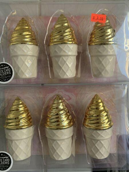 6 icecream cone decorations
