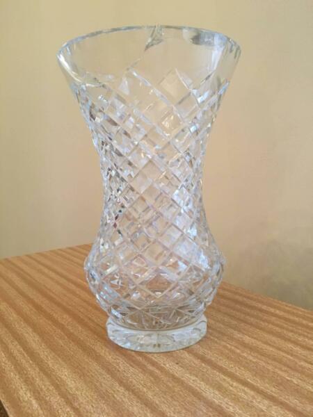 1970's Retro Crystal Vase