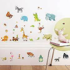 Cute Animal Zoo Collection Wall Decal/Wall Stickers/Wallpaper