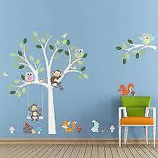 LARGE Jungle Animals on Trees Wall Decal/Wall Stickers/Wallpaper