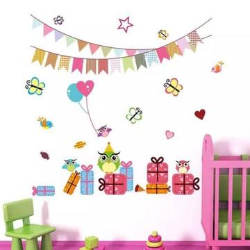 Colorful Flags Birthday Theme Wall Decal/Wall Stickers/Wallpaper