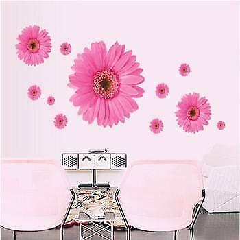 Pink Gerberas Flowers Wall decal/Wall sticker/Wallpaper