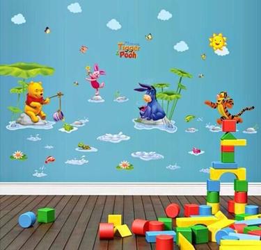 Winnie the Pooh on a Rainy Day Wall Decal/Wall Stickers