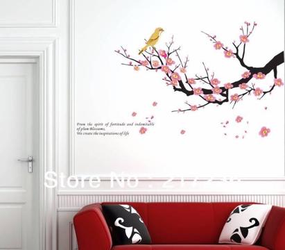Birds and Cherry Blossom Wall Decal/Wall Stickers