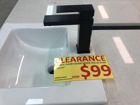 Clearance and reduced items. Bathroom Renovations