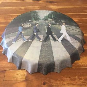 The Beatles Band Abbey Road Embossed Beer Bottle Cap Sign 40cm