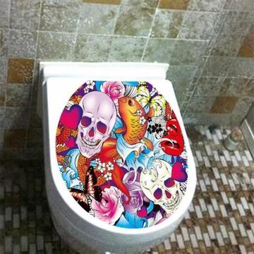 NEW 3D Toilet Seat Stickers Waterproof Painting Decals Bathroom