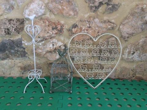 Jewellery Stand, Bird Cage and Wall Mounted Photo Holder