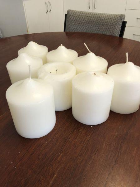 Candles and glass votives