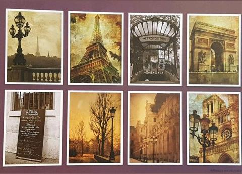 Decorative Vintage Paris posters, 8 images to choose