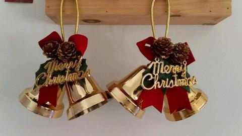 Christmas Decorations - gold bells