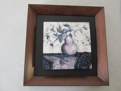 Framed Painting of Pear 45cm x 45cm