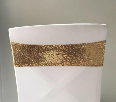 Glitter Sequin Chair Bands Wedding Function Birthday Party Décor