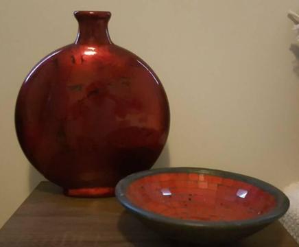 Home decor - vase and bowl