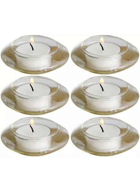 Glass Floating Candle Holders (x48)