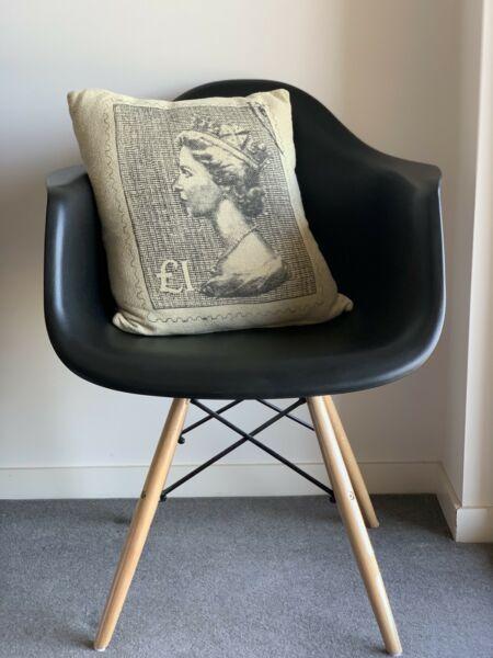 British stamp square throw pillow