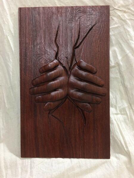 Timber Carved Wall Hanging
