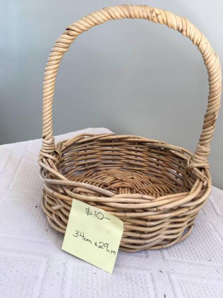 round basket with high handle