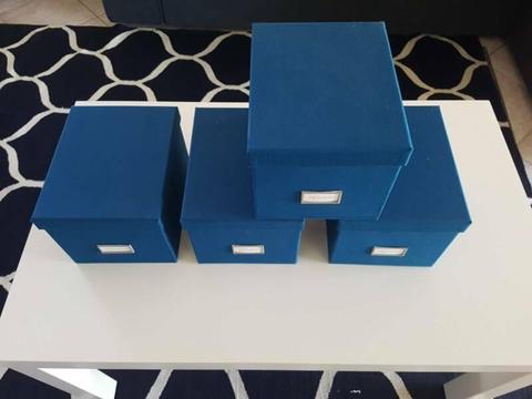 4 sturdy decorative boxes