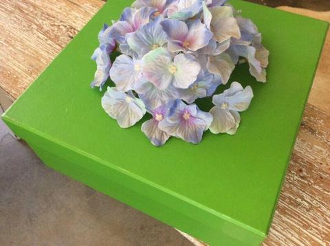 storage box with Artificial faux flower on top