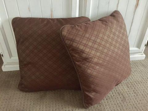 2 Chocolate Cushions - brand new