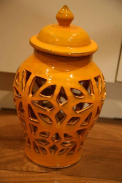 Decorative Orange Urn