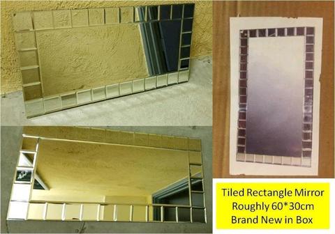 Tiled Rectangle Mirror New in Box