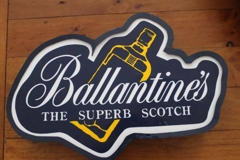 Ballantines Scotch bar sign - original