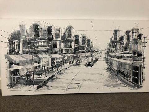 Melbourne Tram Acrylic Painting