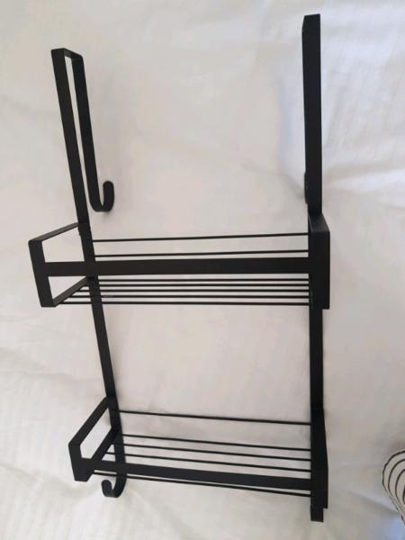 Towel rack and shower caddy