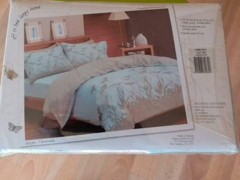 Brand new quilt cover set - Single, 225 thread count