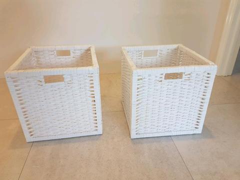 Ikea white baskets