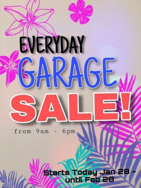EVERY DAY, GARAGE SALE! Moving soon, Everything must go!