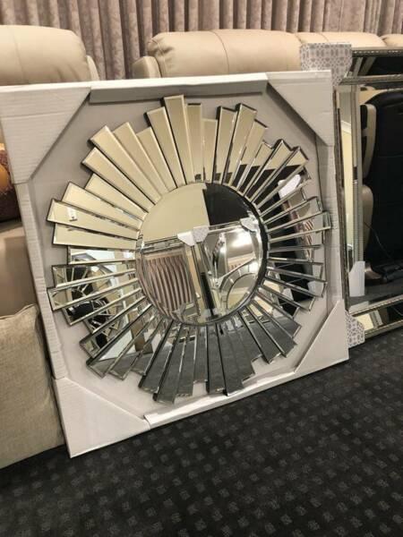 Sunburst Decorative Mirrors 81CM X 81CM $280