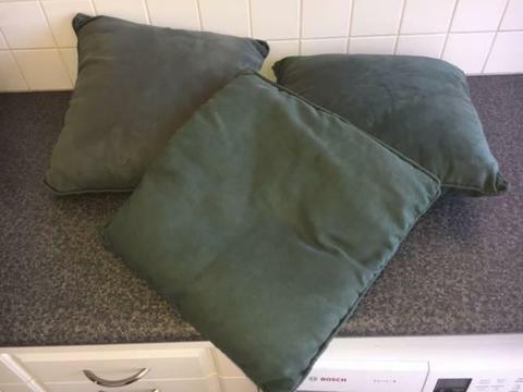 Forest Green MIcrofibre cushions