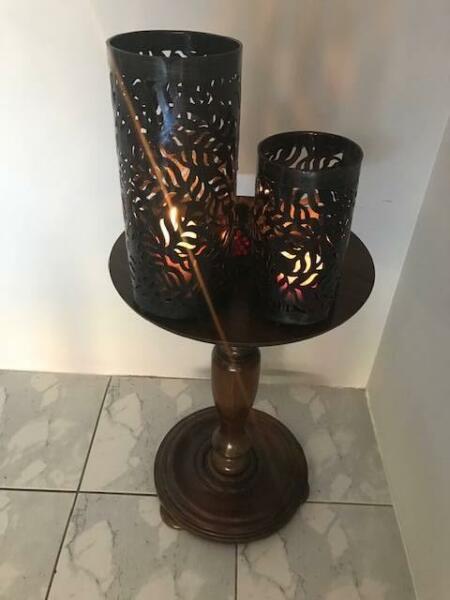 2 x GORGEOUS METAL CANDLE HOLDERS