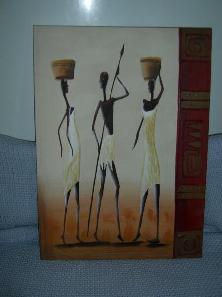 Stunning Oil Painting of 2 women and 1 man