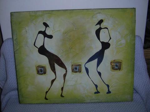 Striking Oil Painting 1 female and 1 male