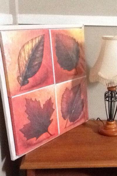 Four Square Canvas Prints-Autumn Leaves-as new