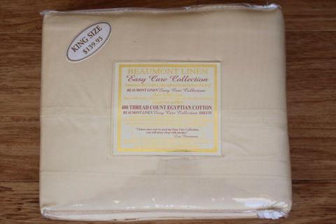 King Single Size Sheet Set - Cream Beige (Brand New)