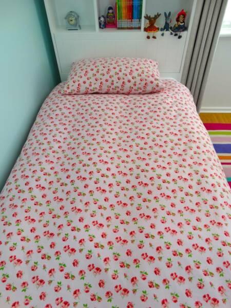 Aspace UK 100% Cotton Vintage Roses Single Bed Quilt Cover Set