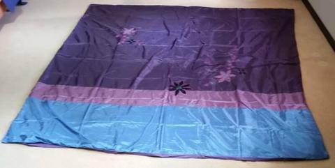 Purple, lilac, blue Queen sized quilt cover