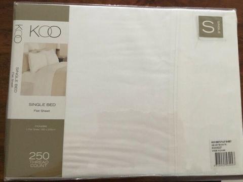 Koo single bed flat sheet