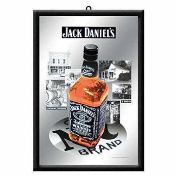 Jack Daniels Bottle 1866 Mirror 20x30cm Licensed Nostalgic Art