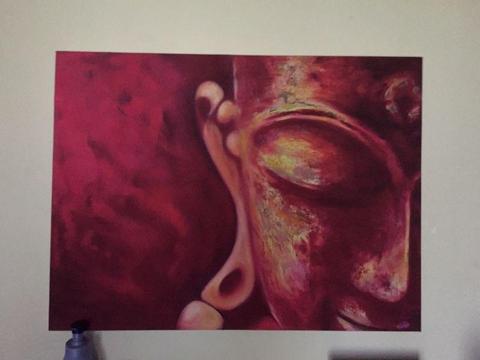 Red Buddha canvas/print