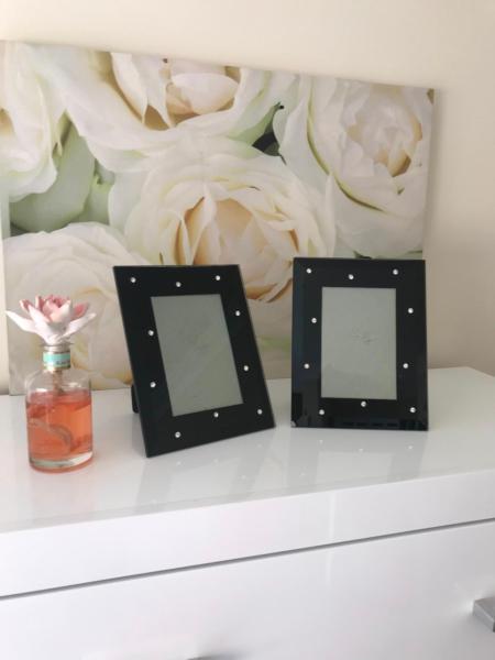 Glass Picture Frames with diamontes