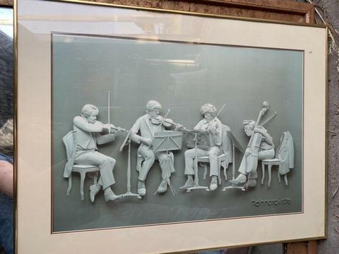 Reinhard 1976 Orchestra print in frame