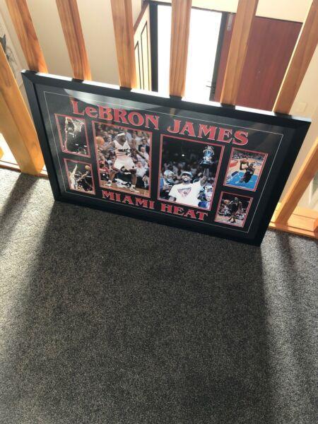 Signed Lebron James framed photo 850cm x 550cm