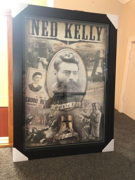 Ned Kelly framed pictures with gun
